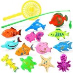 Ensemble de jouets de pche magntiques pour enfants, avec filet de piscine gonflable, canne a pche ...
