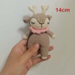 Ensemble de jouets en peluche au crochet fait a la main pour bb, anneau de dentition, hochet, cerf, ...