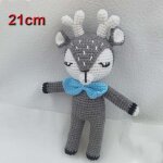 Ensemble de jouets en peluche au crochet fait a la main pour bb, anneau de dentition, hochet, cerf, ...