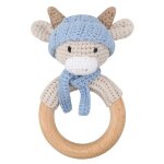 Ensemble de jouets en peluche crochet mouton lapin, serviette confortable, hochet mordant, anneau de ... Ensemble de jouets en peluche crochet mouton lapin, serviette confortable, hochet mordant, anneau de ...