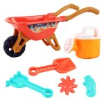 Ensemble de jouets de plage d'et� 6 pi�ces, jeu de sable en toute s�curit� pour enfants, chariot seau ...