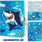 Ensemble de journal intime pour enfants, journal lumineux requin pour garons avec serrure et cls, coffret ...