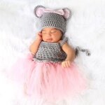 Ensemble de jupes tutu en maille tricot�e pour b�b�, 2 pi�ces / ensemble, accessoires de photographie ...