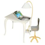Ensemble de lampes pour chaise de bureau de 29cm, pour maison de poupée color ran Ensemble de lampes pour chaise de bureau de 29cm, pour maison de poupée color ran
