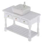 Ensemble de lavabo carré miniature pour maison de poupée, 1 / 12, ensemble d'armoires a ceinture d'evier ... Ensemble de lavabo carré miniature pour maison de poupée, 1 / 12, ensemble d'armoires a ceinture d'evier ...