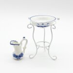 Ensemble de lavabo et etag�res pour pot d'eau, 1 / 12, pour d�cor de salle de bain, miniature, maison ...
