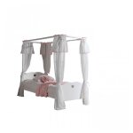 Ensemble lit baldaquin avec rideaux