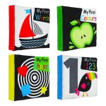 Ensemble de livres en tissu doux pour bébé, premier ensemble d'activités, a contraste elevé, interactif, ... Ensemble de livres en tissu doux pour bébé, premier ensemble d'activités, a contraste elevé, interactif, ...