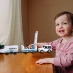 Ensemble de locomotive magntique et de train electrique pour enfants, jouet en alliage compatible avec ...