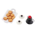 Ensemble maison de poupe, plateau en cramique pour macarons miniatures, biscuits, tasses a caf, jouets, ...