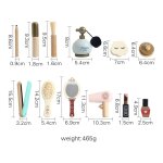 Ensemble de maquillage de simulation en bois pour enfants, jeu de plis pour filles, peigne a cheveux, ...