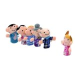 Ensemble de marionnettes a doigts pour famille, 6 pi�ces, mini peluche pour b�b� gar�on et fille, parents ...