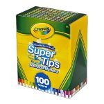 Ensemble de marqueurs super tips crayola (100 uds)