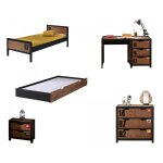 Ensemble de meubles alex lit gigogne et bureau