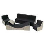 Ensemble de meubles chambre enfant: 2xfauteuil + canap + pouf dpliant, jeu repos