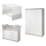 Ensemble de meuble julia - lit bébé + commode a langer + armoire a 3 portes Ensemble de meuble julia - lit bébé + commode a langer + armoire a 3 portes