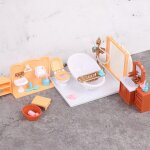 Ensemble de mini meubles de salle de bain, maison de poup�e, assemblage de meubles de salle de bain, ...