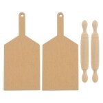 Ensemble mini - rouleau à pâtisserie et planche à découper en bois ¿ parfait pour la décoration et l'artisana ... Ensemble mini - rouleau à pâtisserie et planche à découper en bois ¿ parfait pour la décoration et l'artisana ...