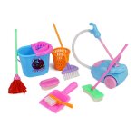 Ensemble de nettoyage barbie, outils de nettoyage de simulation de jouets de maison de jeu Ensemble de nettoyage barbie, outils de nettoyage de simulation de jouets de maison de jeu