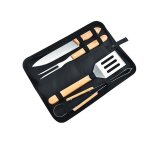Ensemble d'outils de barbecue en acier inoxydable, spatule, fourchette, pinces, couteau, brosse, brochettes, ...