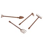 Ensemble d'outils de dsherbage agricole pour maison de poupe 1 / 12, accessoires de jardin ferique, ...