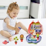 Ensemble d'outils de jardinage pour enfants, simulation de pot de fleur, pulvrisateur, arrosoir, truelle, ...