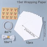 Ensemble de papier d'emballage pour bouquet de fleurs, papier artisanal bricolage, dcor d'emballage ...