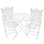 Ensemble de patio pour maison de poup�e, a la mode, en m�tal sans d�formation, chaises de patio en fer, ...