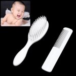 Ensemble de peignes et brosses de massage pour bb, 2 pices, poils naturels doux, kit de soins de toilettage ...