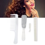 Ensemble de peignes a dents larges, brosse a cheveux antistatique, outil de coiffure professionnel, fourniture ...