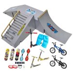 Ensemble de pices de planche a roulettes, mini, scooter de bureau, deux roues, bmx, doigts, jouets, ...