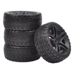 Ensemble de pneus en caoutchouc pour tamiya 1 / 10 hsp, accessoires de remplacement r�sistants a l'usure, ...