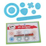 Ensemble de pochoirs a r�gles g�om�triques en spirale, 10 pi�ces, pour dessin artistique