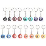 Ensemble de porte - clés boule billard coloré 16 pièces séries, mini boules magiques accessoires chaînes ... Ensemble de porte - clés boule billard coloré 16 pièces séries, mini boules magiques accessoires chaînes ...