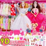 Ensemble de poupée princesse educative, 154 pièces avec boîte cadeau exquise, cadeau d'anniversaire pour ... Ensemble de poupée princesse educative, 154 pièces avec boîte cadeau exquise, cadeau d'anniversaire pour ...