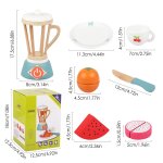 Ensemble de presse - agrumes en bois pour enfants de 3 ans et plus, machine a smoothie, jouet, accessoires ...