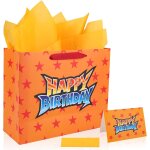 Ensemble de sacs cadeaux d'anniversaire , papier cadeau enveloppe carte v?ux th�me dessin anim� etoiles ...