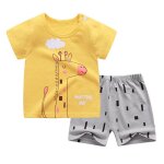 Ensemble de short en coton doux pour bb, garon et fille, t - shirt mignon avec dessin anim, et