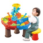 Ensemble de table a eau et sable pour bb, jouet de plage, jeu d'et en plein air, outil de dragage, ...