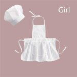 Ensemble de tablier et chapeau blanc de cuisinier mignon pour bb, vtements d'enfants pour sance photos, ...