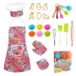 Ensemble tablier et toque de chef rglables pour enfants, garons et filles, vtements de cuisine et ...