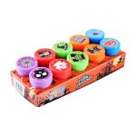 Ensemble de tampons ronds multicolores pour enfants, dessin anim amusant, mignon, scrapbook, bricolage, ...