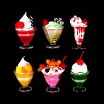 Ensemble de tasses a cr�me glac�e 1 pi�ce, mod�le de jeu de simulation, mini nourriture, accessoires ...