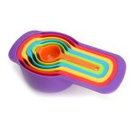 Ensemble de tasses a mesurer en plastique color�, cuill�re a mesurer pour enfants, outils pour la cuisson ...
