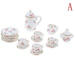 Ensemble de tasses a th� en porcelaine, 15 pi�ces, articles de table, maison de poup�e, jouets pour enfants, ...