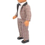 Ensemble de tissu de poupe masculine de 18 pouces, accessoires de dguisement de tenue d'habillement ...