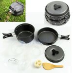 Ensemble d'ustensiles de cuisine, 8 pices, pour camping en plein air, randonne, sac a dos, cuisine, ...