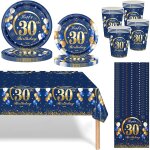 Ensemble de vaisselle d'anniversaire jetable  happy birthday , assiettes en carton, gobelets, serviettes, ...