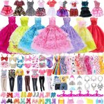 Ensemble de vtements barbie 68 pices, robe de soire + robe + haut + pantalon + bikini + chaussures, ...