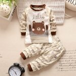 Ensemble vtements pour bbs t shirt + pantalon panda, manches longues, pour garons et filles, ensembles ...